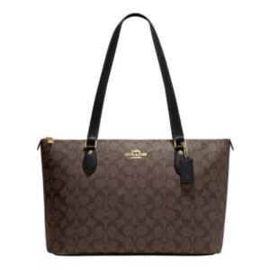 Bolso Tote Coah Cafe/Letras Cafe Oscuro Negro