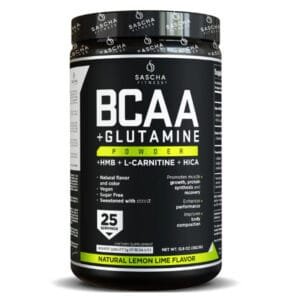 BCAA Sascha Fitness Natural Lemon Lime Fravor 12.8oz