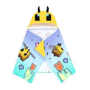 Hooded Towel Minecraft Abeja 55cm x 130cm