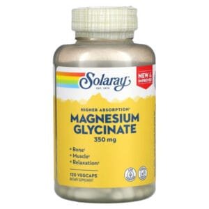 Magnesio Glycinato Solaray 350 Mg x 120 Cápsulas
