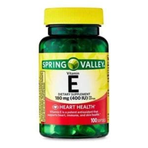 Vitamina E Spring Valley 180 Mg x 100 Capsulas