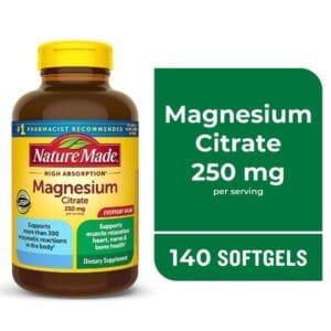 Citrato de Magnesio Nature Made 250 Mg x 140 Softgels
