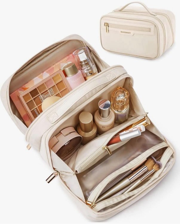 Cosmetiquera Organizadora de Viaje BAGSMART Color Beige